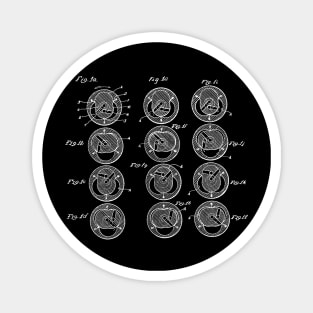 Rotary Internal Combustion Engine Vintage Patent Hand Drawing Magnet